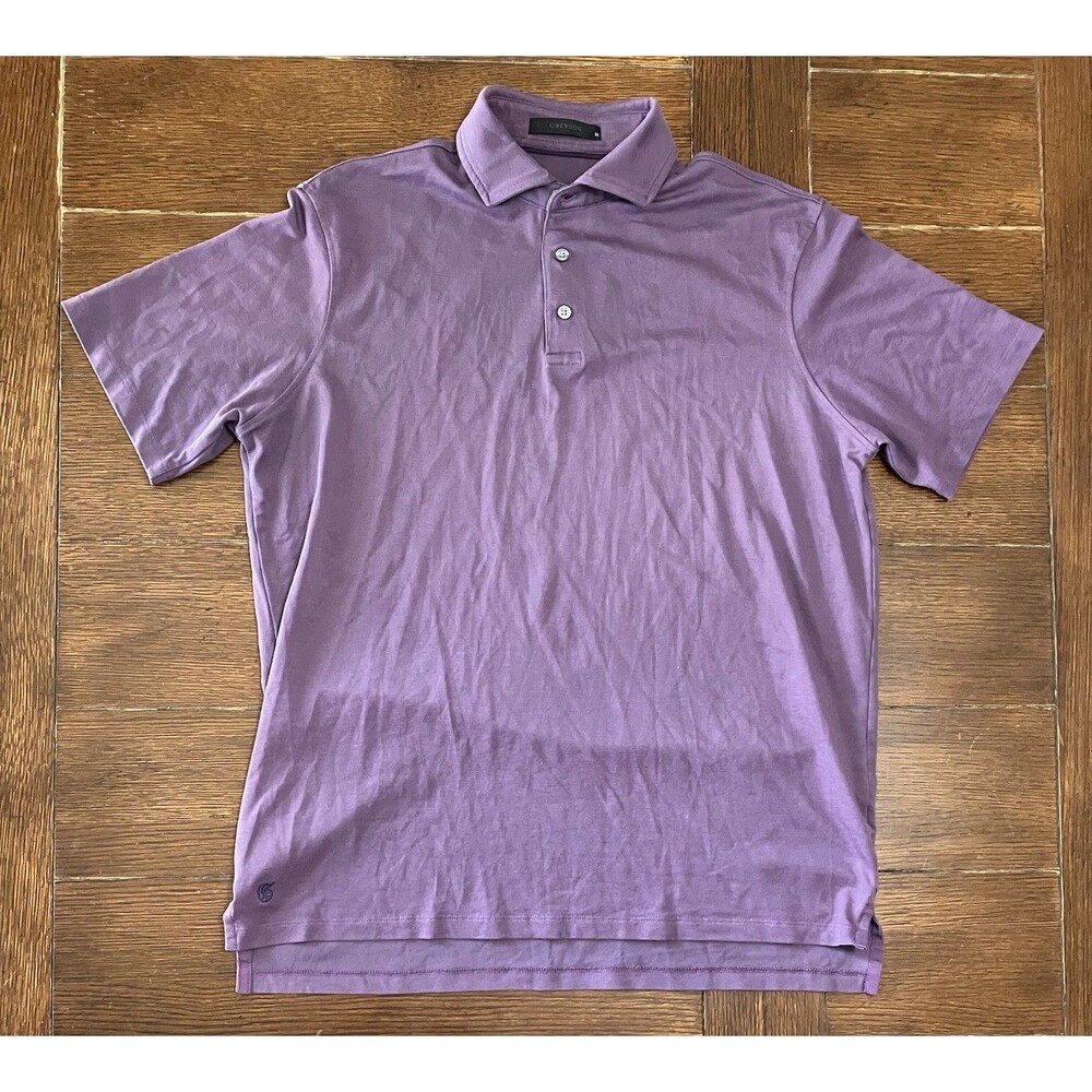 Men’s Greyson Size M Purple Performance Golf Polo Stretch